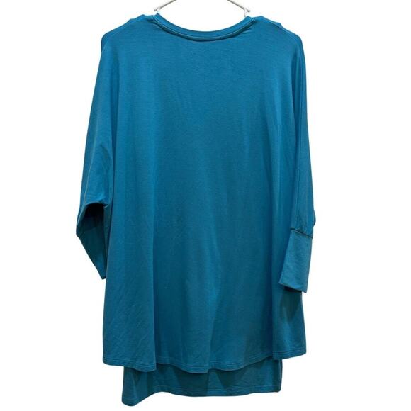 Soft Surroundings Women XS Madeline Layered Teal Tunic Casual Chic Oversized - Picture 8 of 8